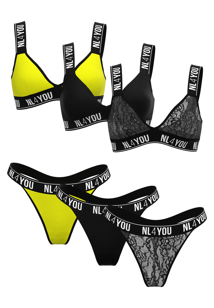 3 Sets for the Price of 2 - Choice of Colors - Promo Pack Lingerie