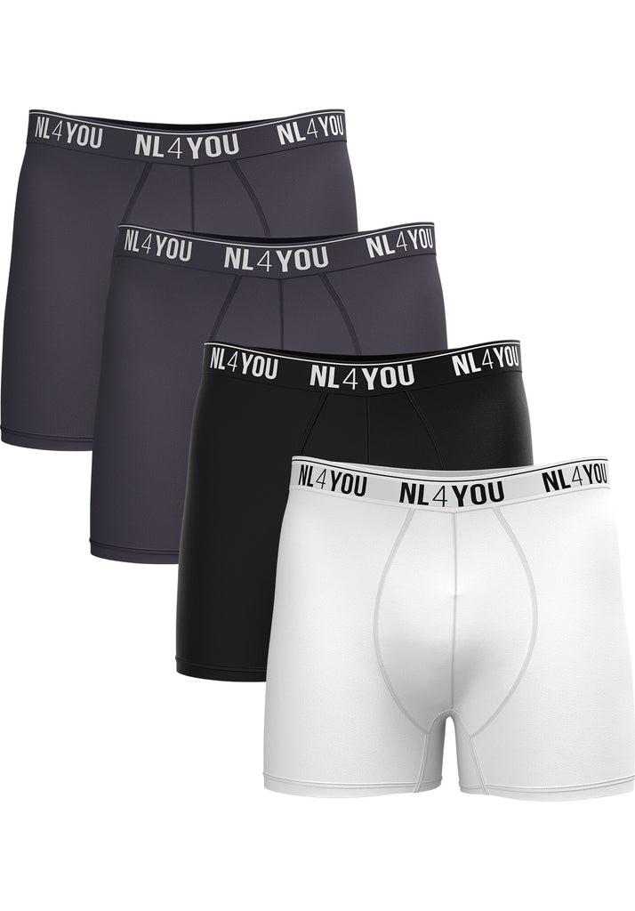 4 Boxers for the Price of 3 - Cotton Men's Boxers - Anthracite + 2 Colors of Choice