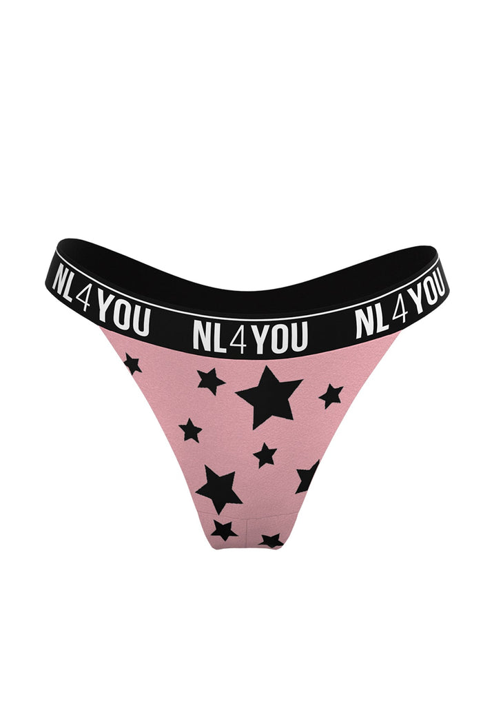 "Dark Stars Pink" Bottom - Triangle Swimwear Brazilian Thong