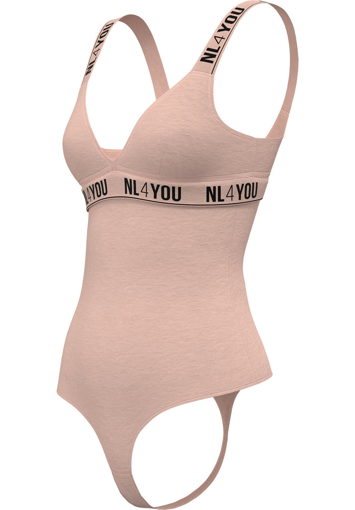 "Nude Cup" - Organic Cotton Bodysuit Thong/Briefs