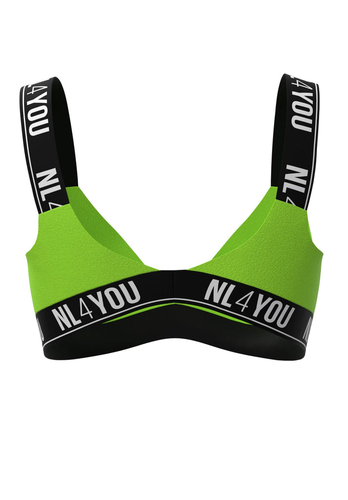 Seniora Neon Green Top - Triangle Swimwear Bralette + Removable Pads
