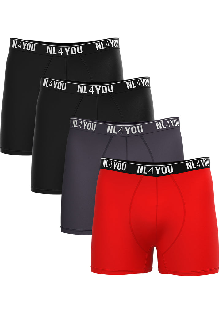 4 Boxers for the Price of 3 - Cotton Men's Boxers - Black + 2 Colors of Choice