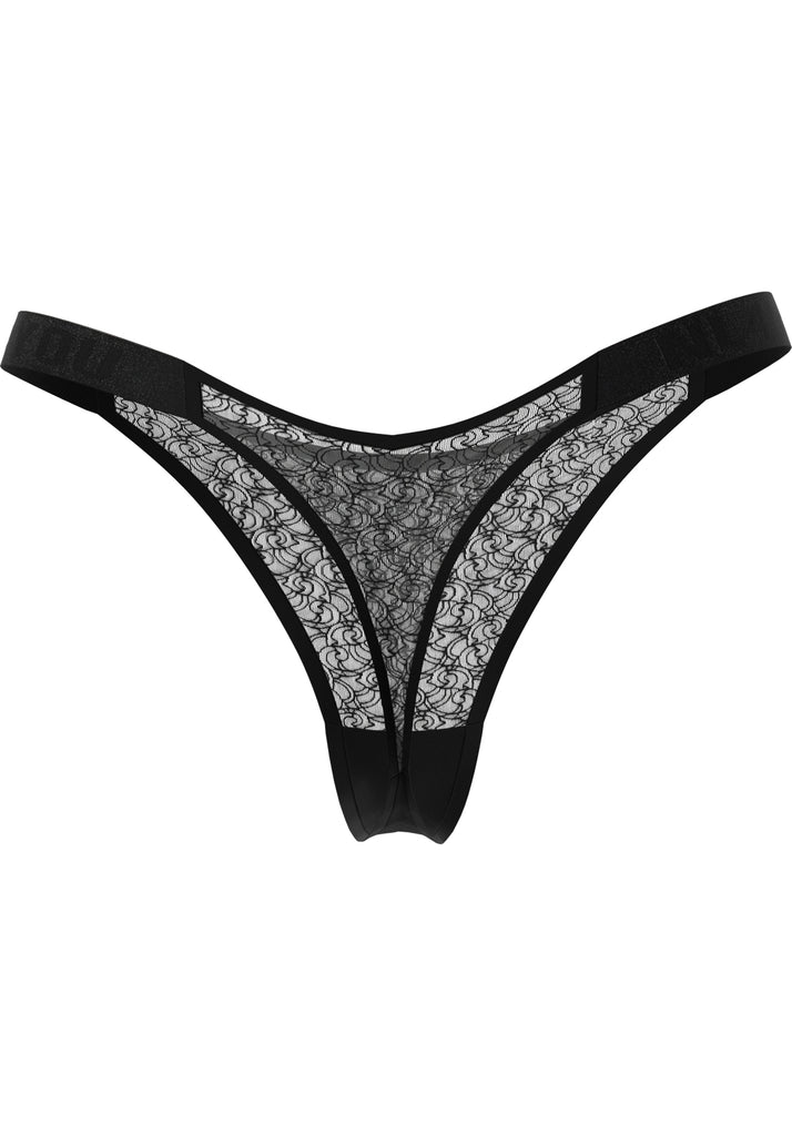 "Armour" - Black lace Thong