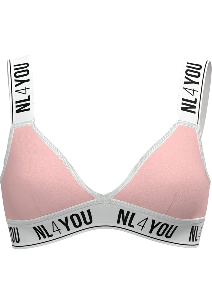 "Cotton Candy Pink" - Triangle Cotton Bralette