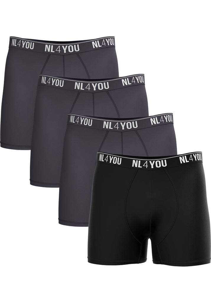 4 Boxers for the Price of 3 - Cotton Men's Boxers - Anthracite + Color of Choice