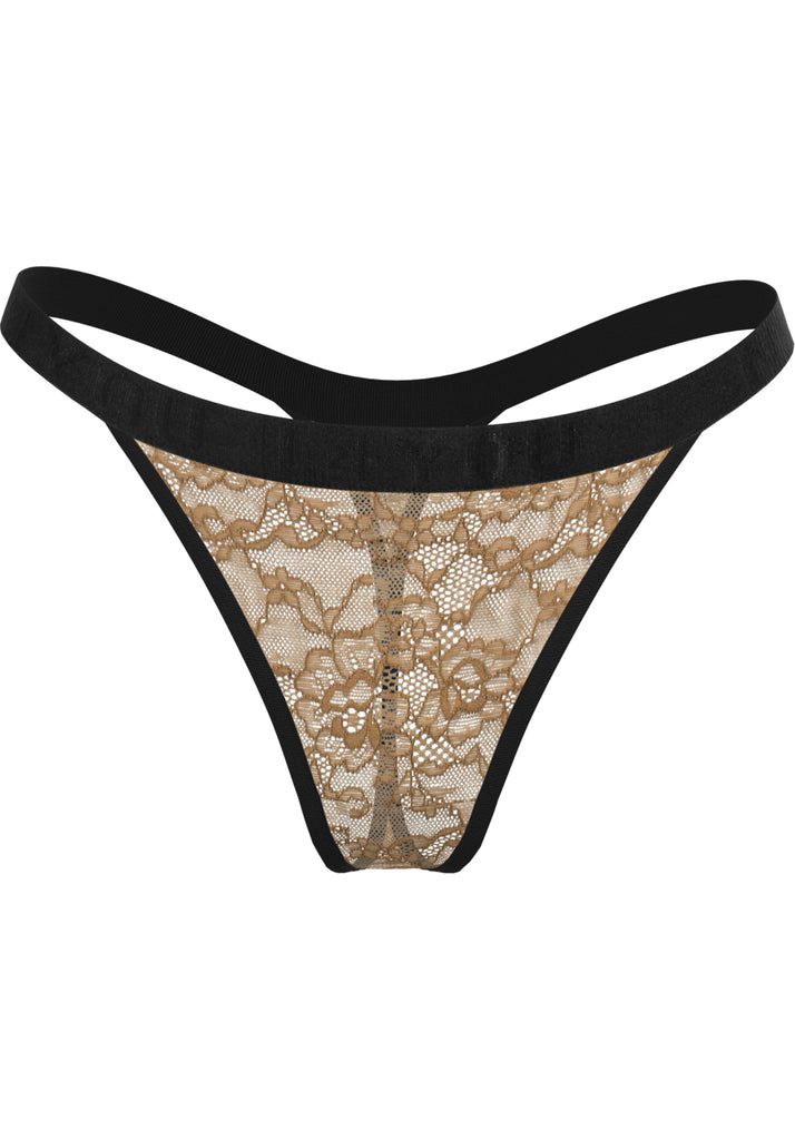 "Nude Lace" - Lace Thong/Briefs, thin elastic