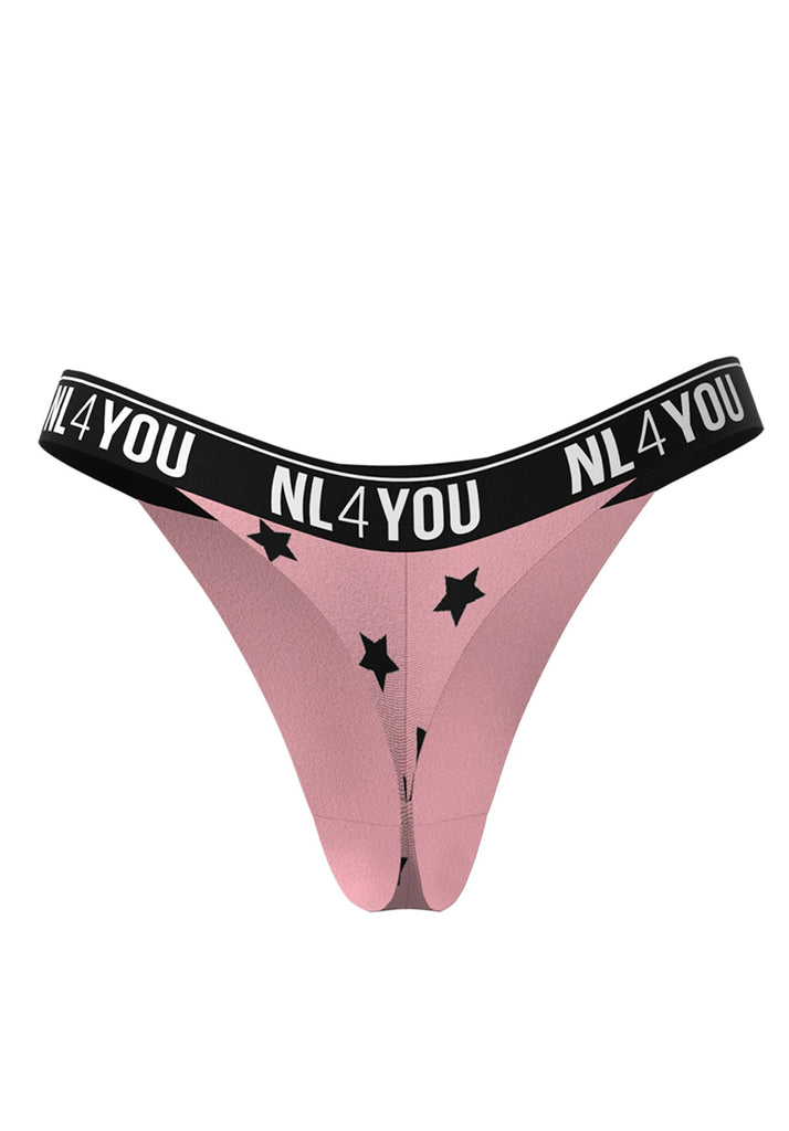 "Dark Stars Pink" Bottom - Triangle Swimwear Brazilian Thong