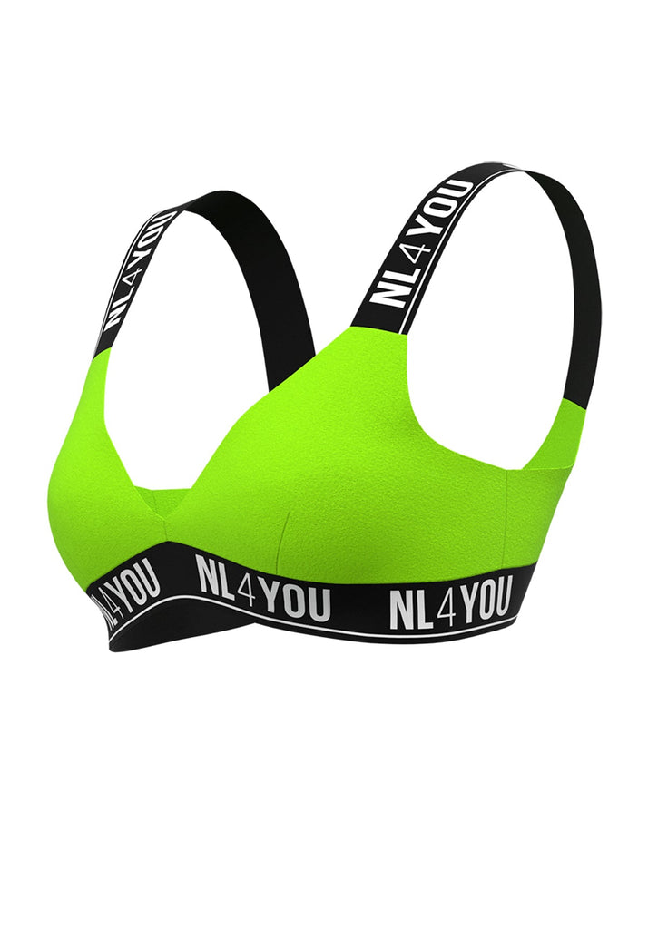 Seniora Neon Green Top - Triangle Swimwear Bralette + Removable Pads